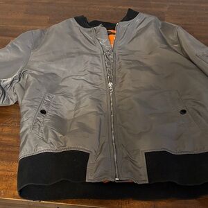 rag & bone Charcoal Bomber Jacket